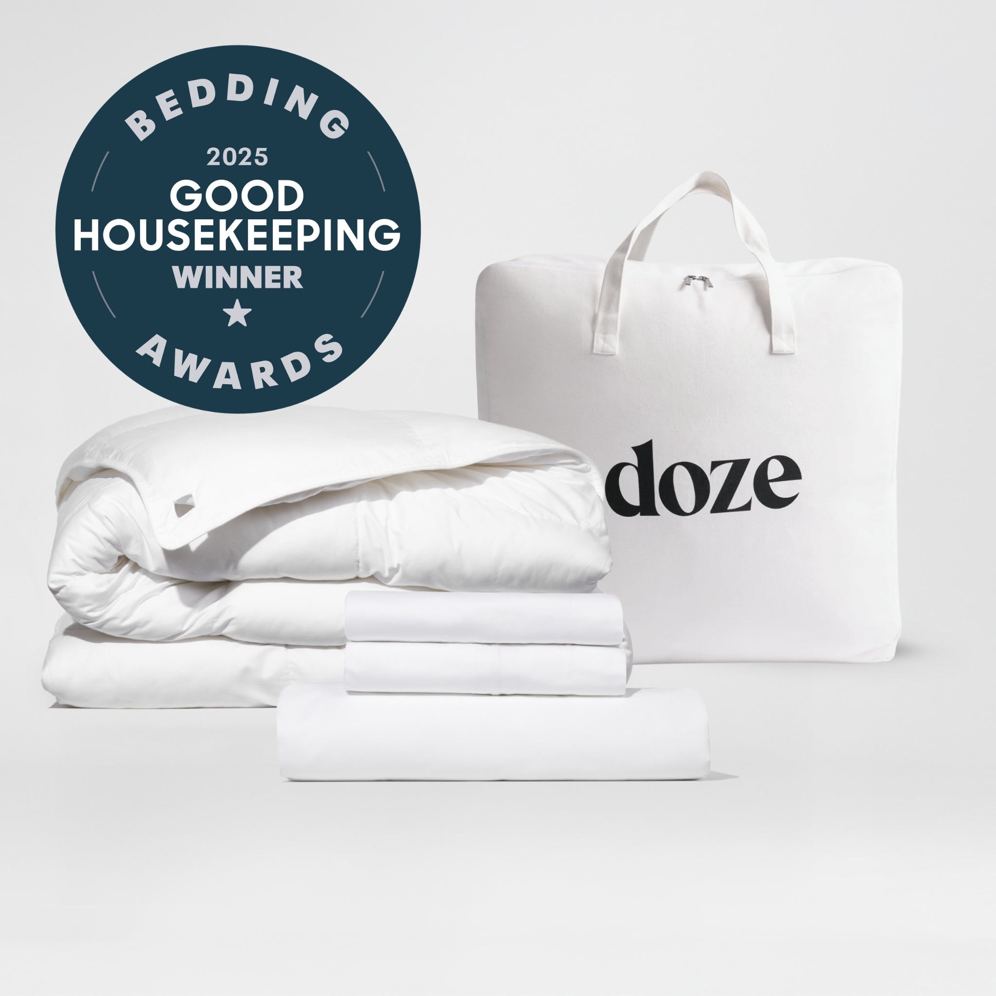 Sateen Essentials Duvet Bundle Bedding Sets Doze Bedding Twin/Twin XL Snow Lightweight