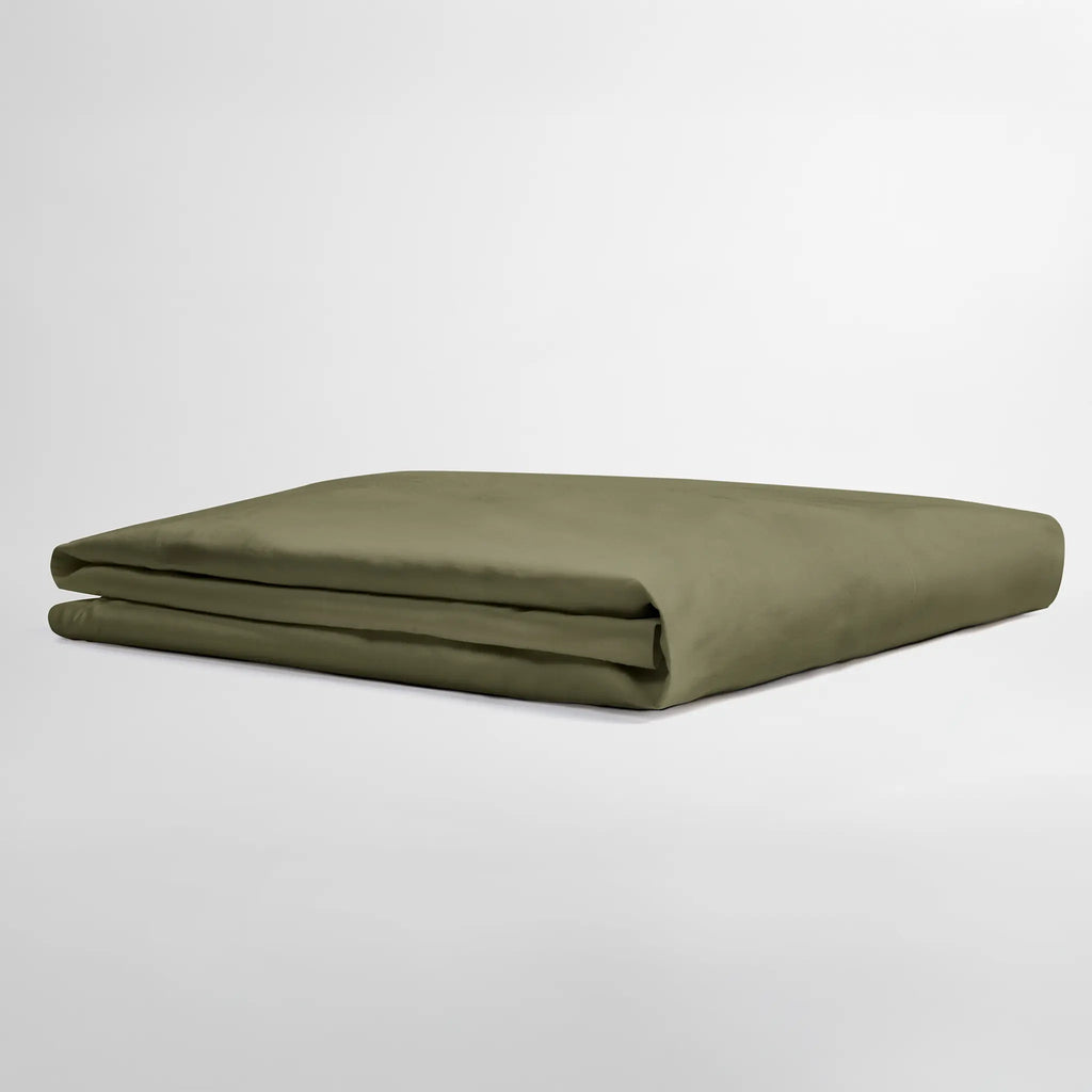 Percale Fitted Sheet Duvet Covers Doze Bedding Twin Moss