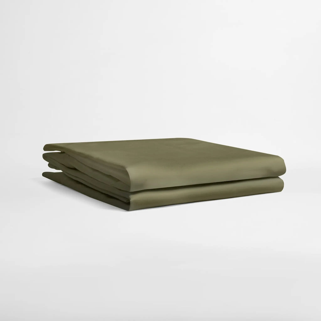 Sateen Pillowcase Set Duvet Covers Doze Bedding Standard Moss